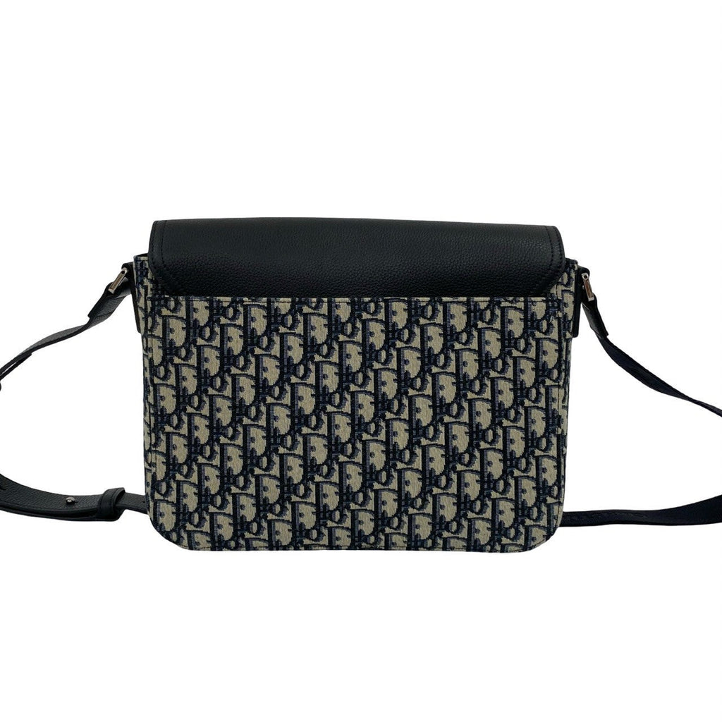 Christian Dior Saddle Oblique Canvas Leather Shoulder Bag