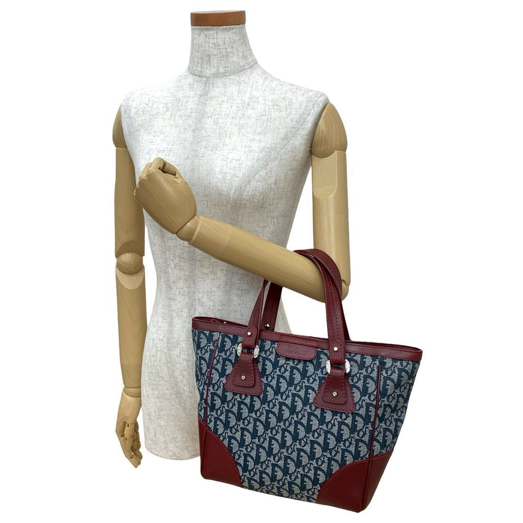 Christian Dior Trotter Canvas Leather Handbag