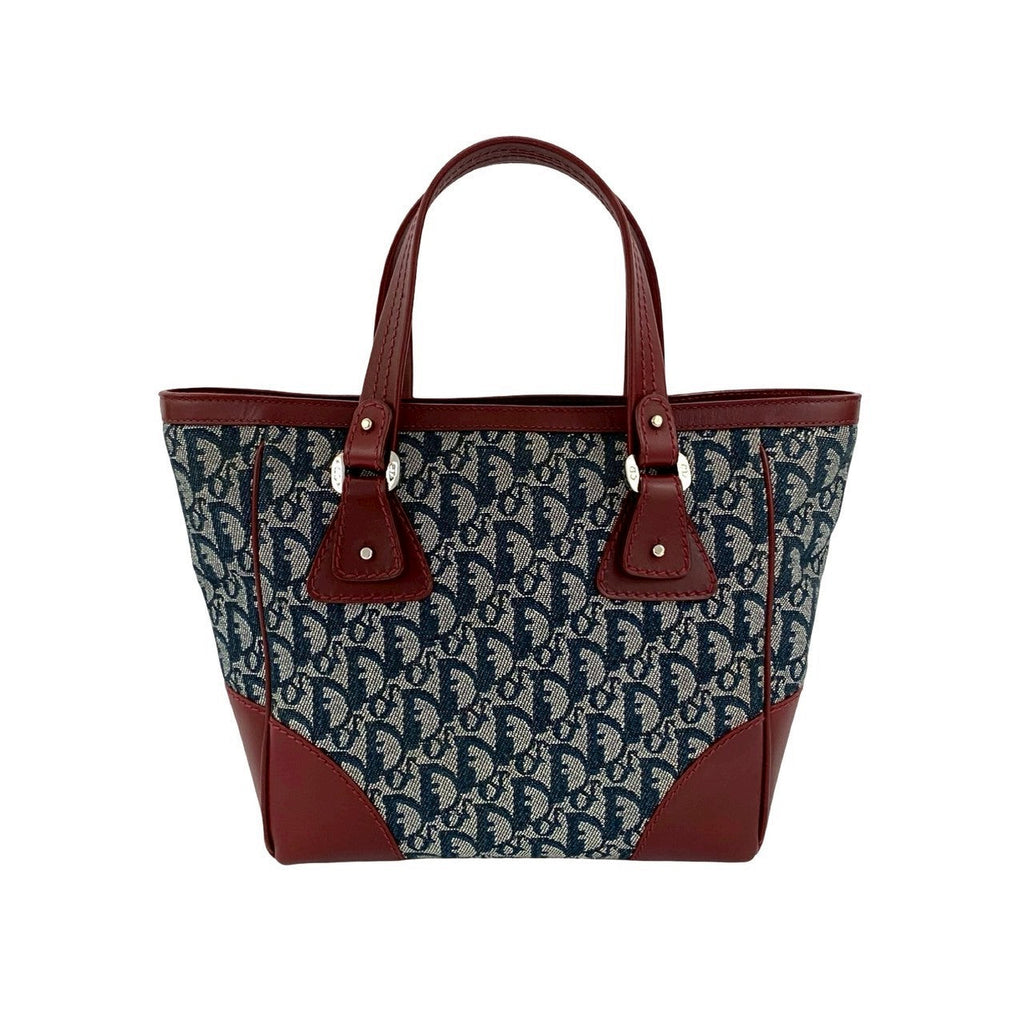 Christian Dior Trotter Canvas Leather Handbag