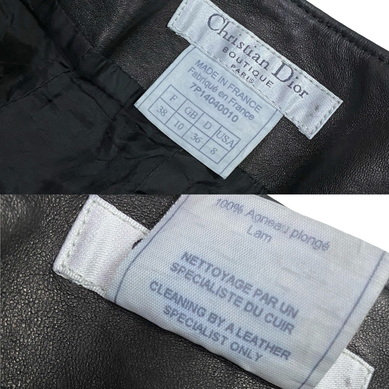 Christian Dior Lambskin Leather Pants