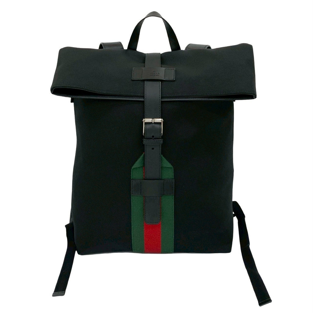Gucci Sherry Line Techno Canvas Leather Backpack