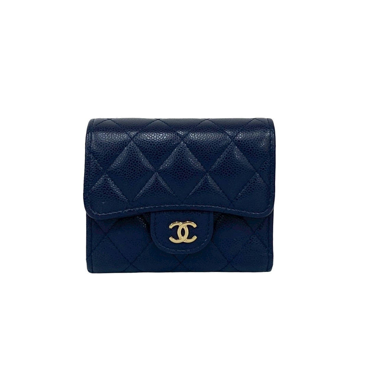 Chanel Matelassé Caviar Leather Trifold Wallet