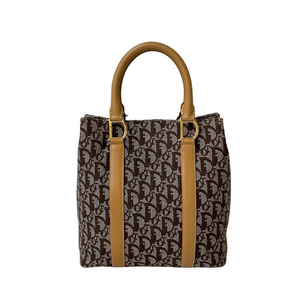 Christian Dior Trotter Canvas Leather Handbag