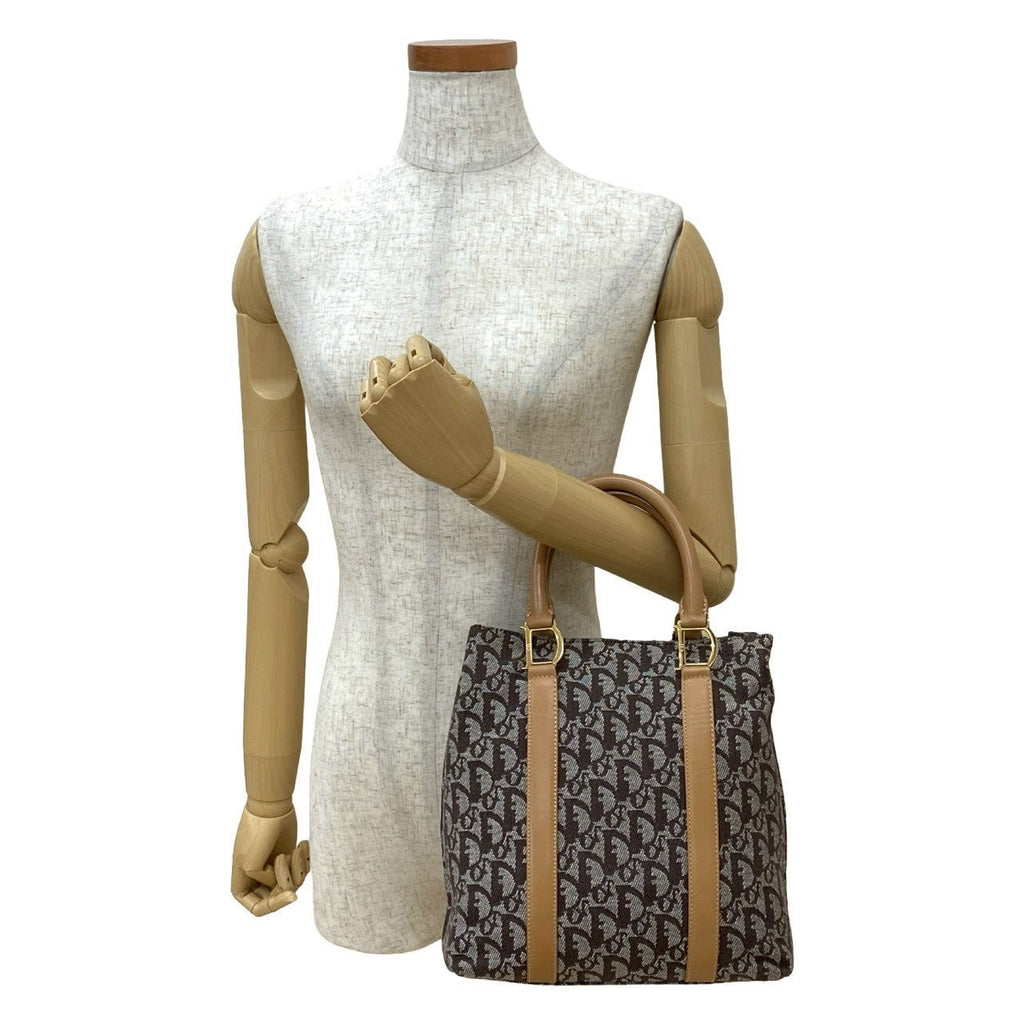 Christian Dior Trotter Canvas Leather Handbag