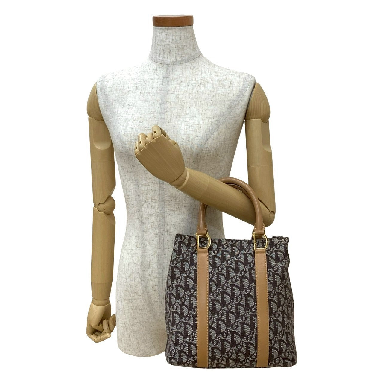 Christian Dior Trotter Canvas Leather Handbag