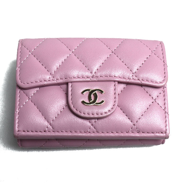 Chanel Matelasse Classic Small Flap Wallet Lambskin Wallet