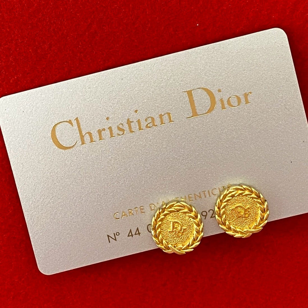 Christian Dior Logo Earrings