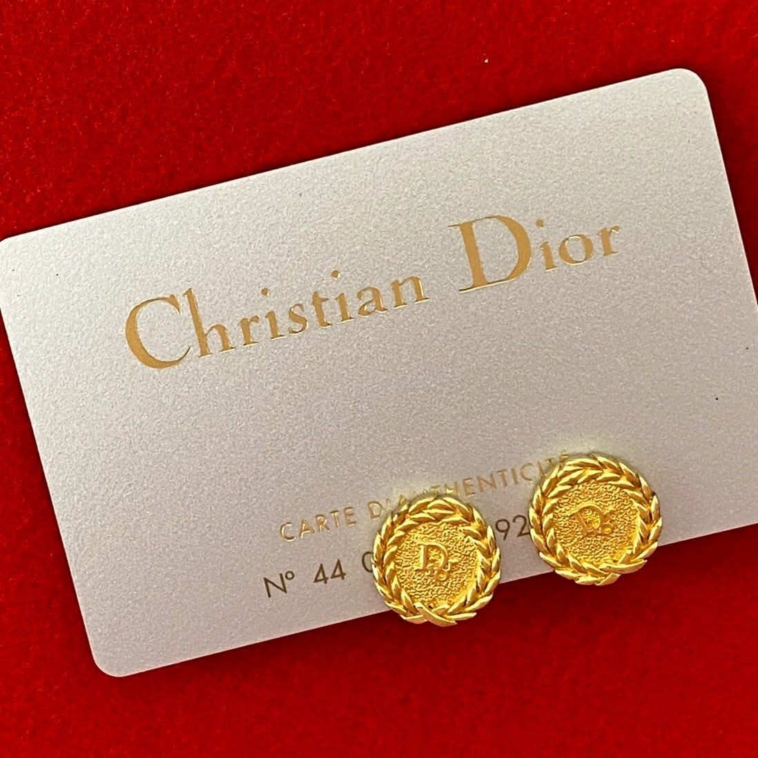 Christian Dior Logo Earrings