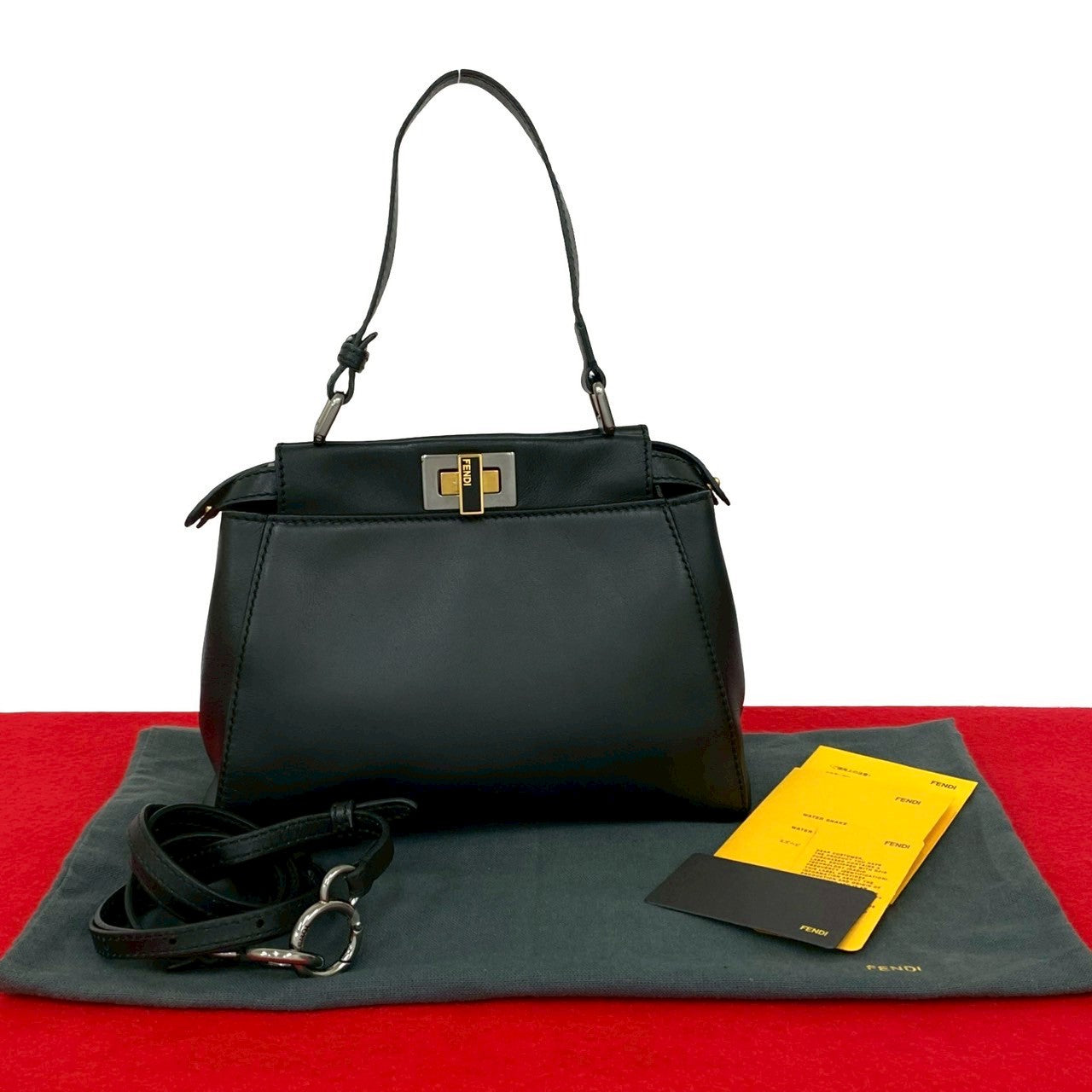 Fendi Peekaboo Leather 2way Handbag