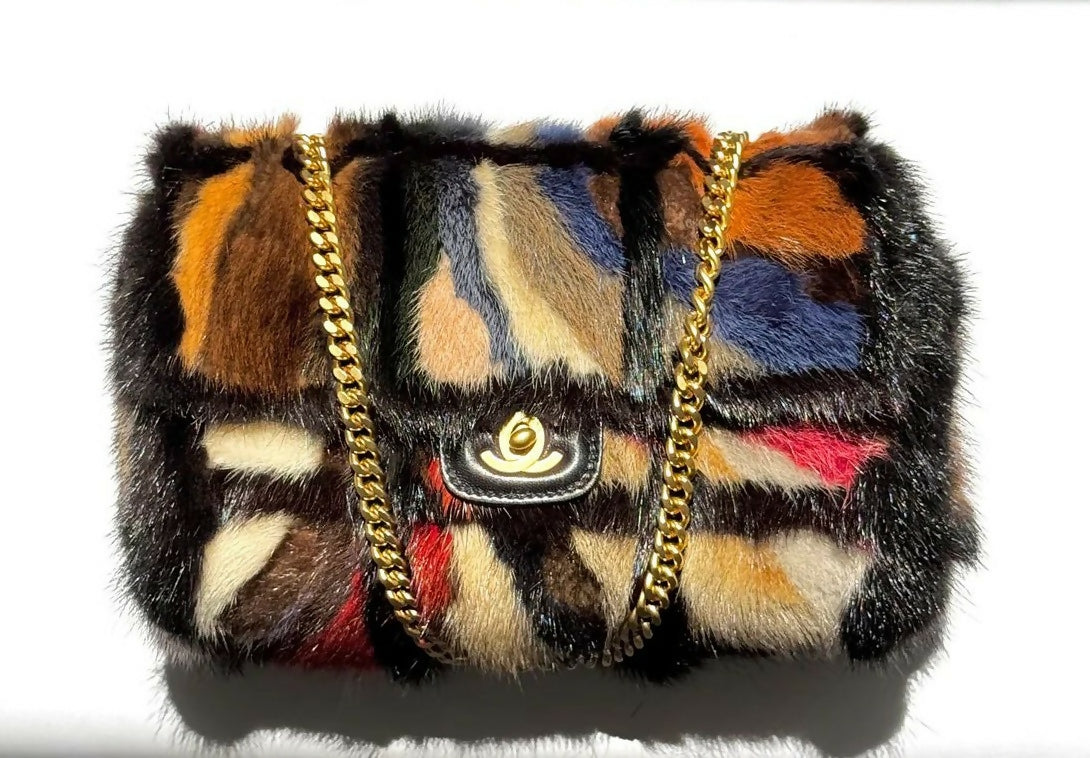 Chanel Vintage 2001 Mink Fur Medium Flap Bag