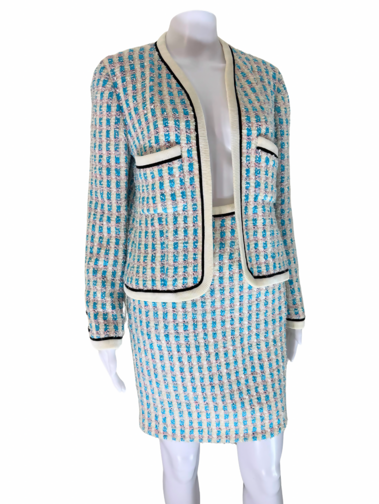 Chanel Vintage 1992 Runway Tweed Set