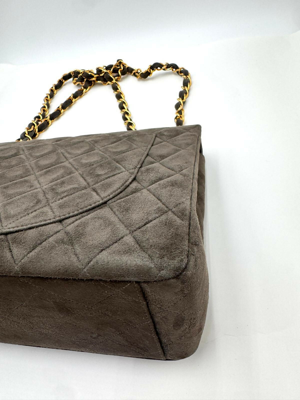 Chanel Vintage Series 3 Suede Maxi Flap Bag