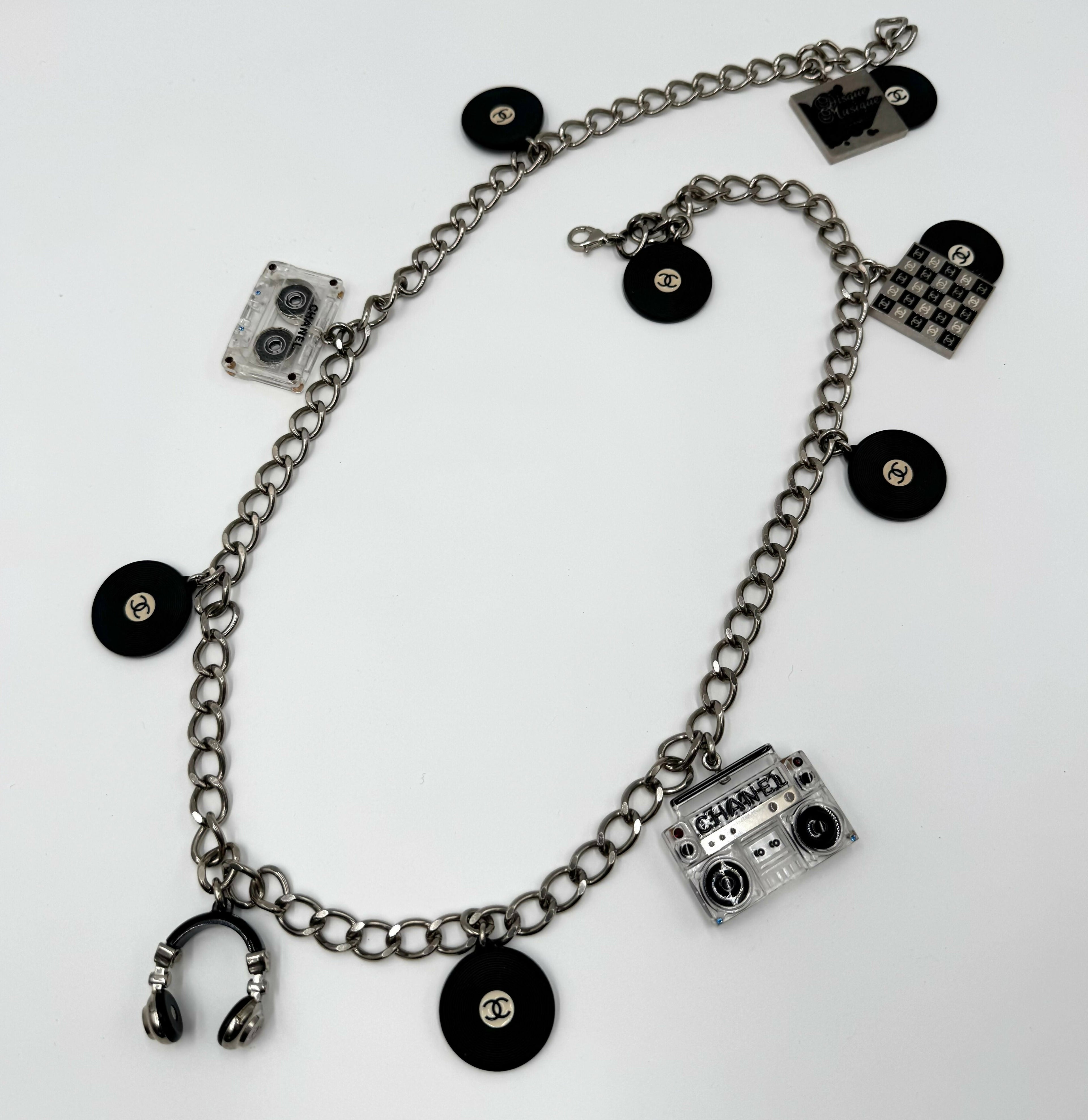 Chanel 2004 Music Motif Chain Necklace Belt