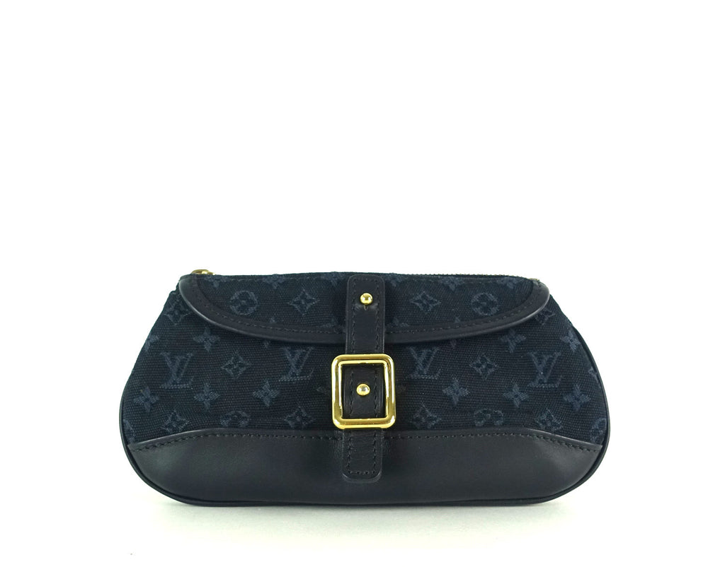 Louis Vuitto Anne Sophie Mini Lin Canvas Clutch Bag
