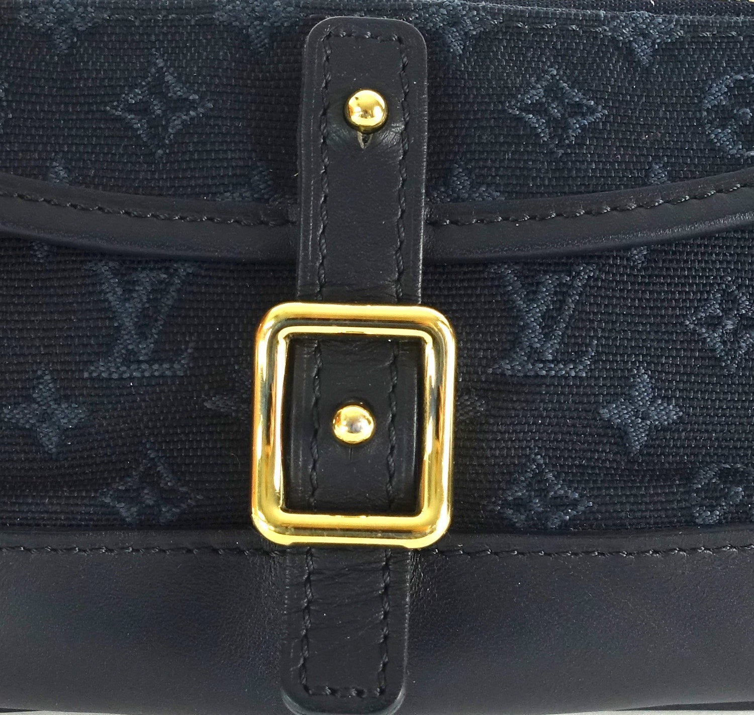 Louis Vuitto Anne Sophie Mini Lin Canvas Clutch Bag