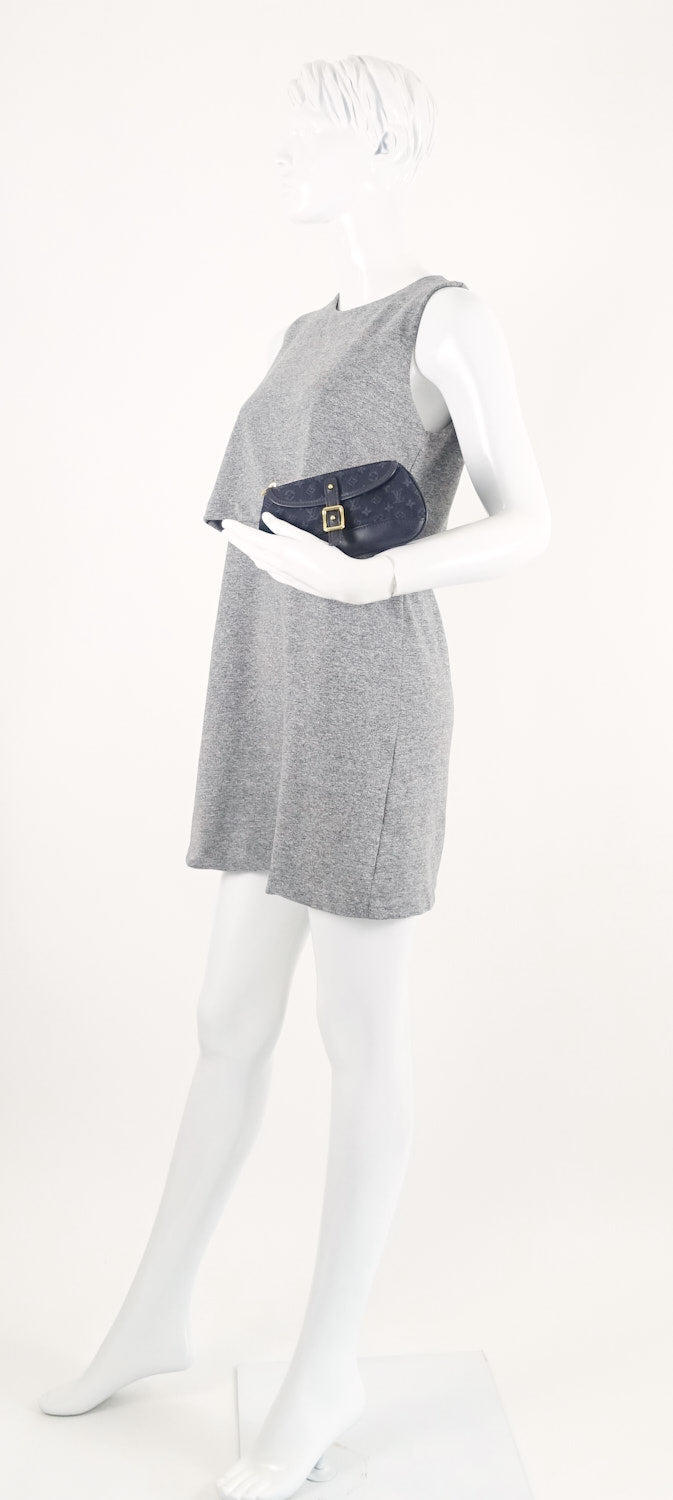 Louis Vuitto Anne Sophie Mini Lin Canvas Clutch Bag