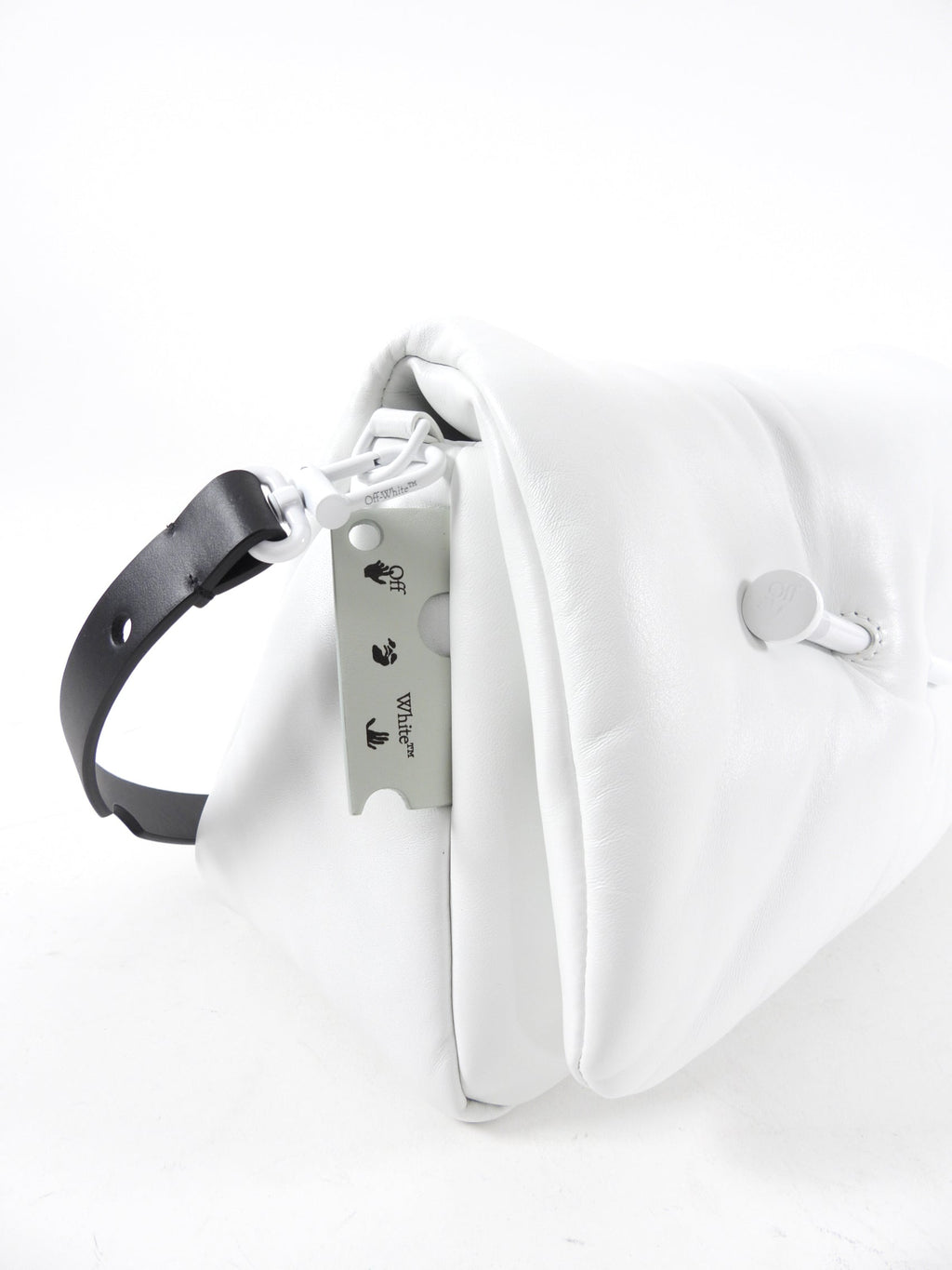 Off White Nailed Slouchy Clutch 30 White Shoulder Bag