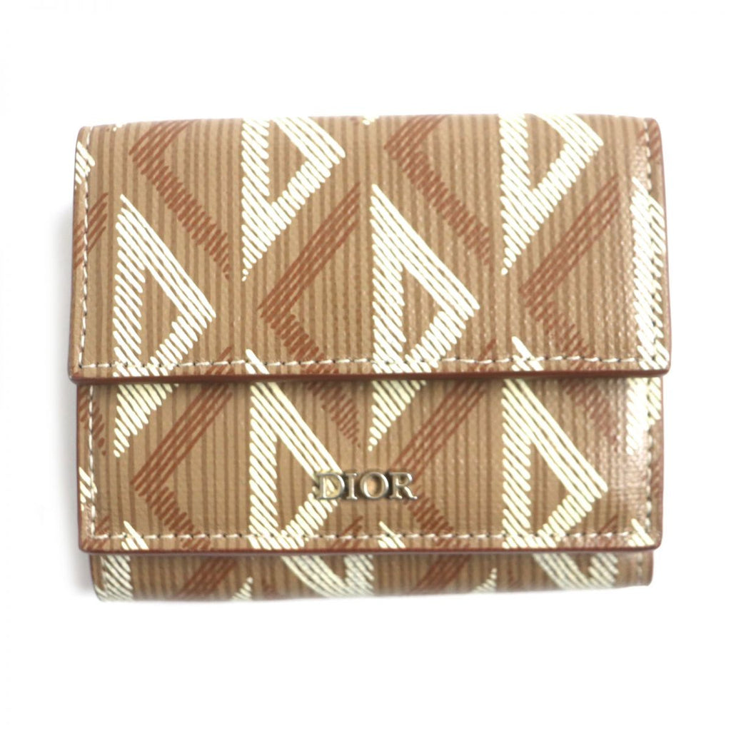 Dior Homme Leather Tri-fold Wallet Brown