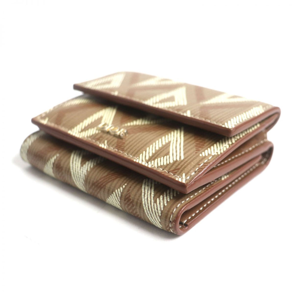 Dior Homme Leather Tri-fold Wallet Brown