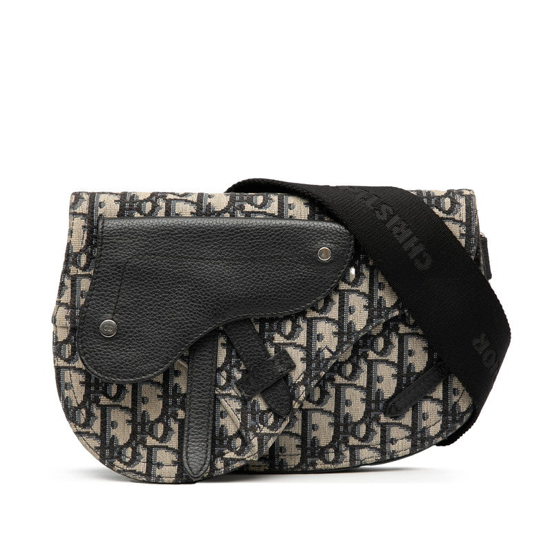 Dior Saddle Oblique Canvas Leather 2way Bag