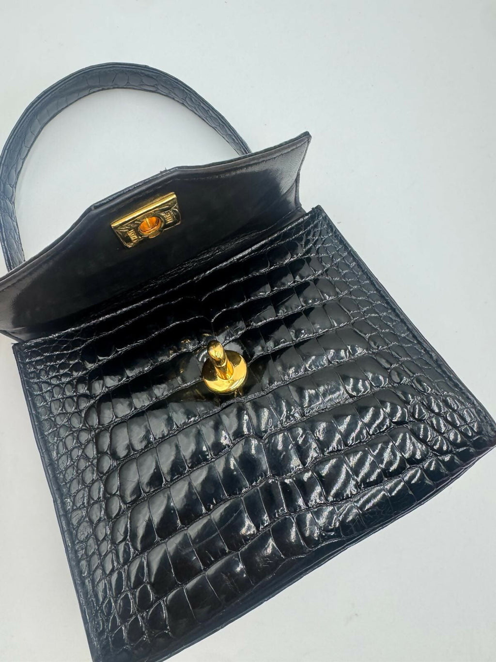 Chanel Vintage Exotic Crocodile Top Handle Bag