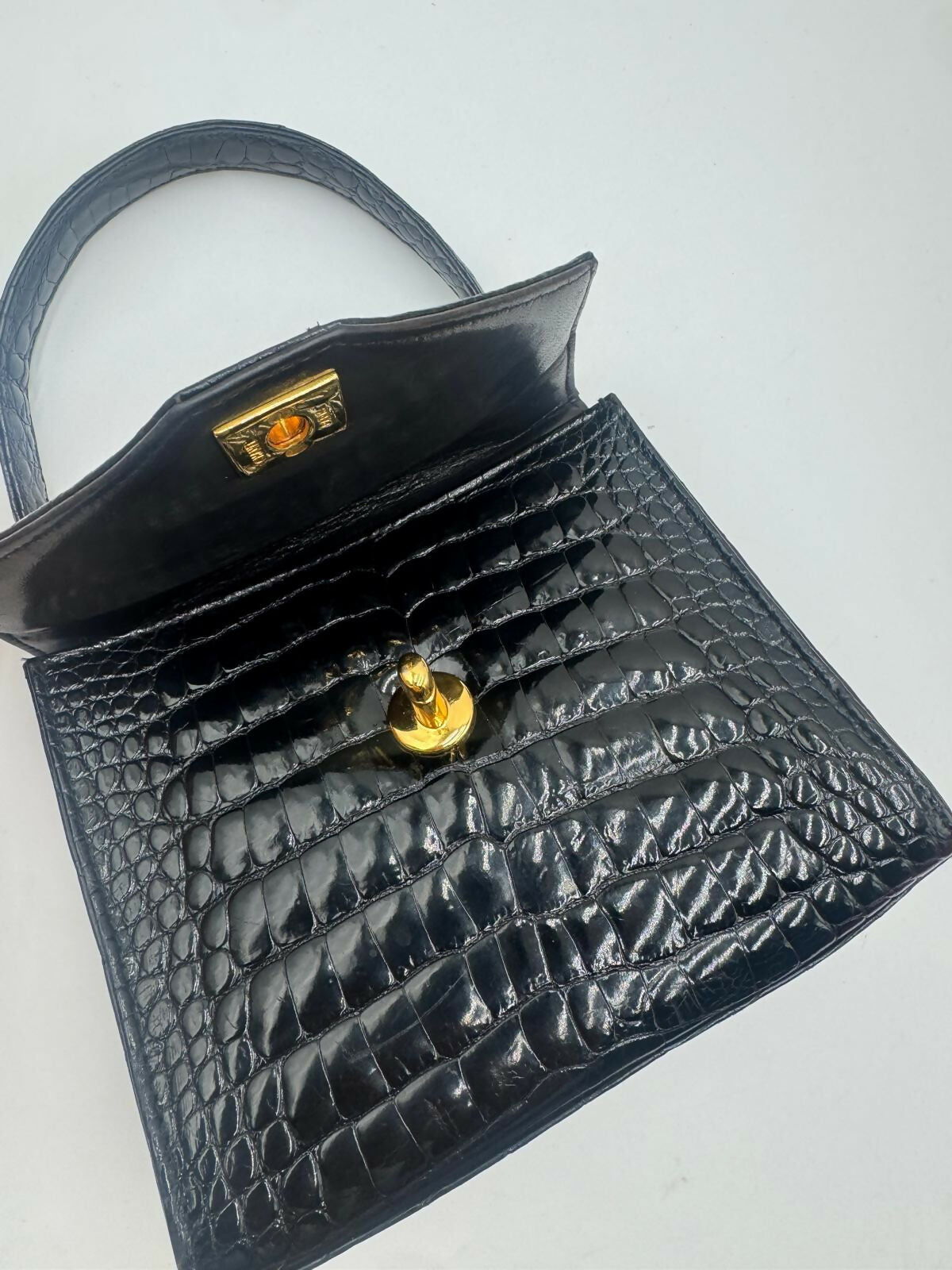 Chanel Vintage Exotic Crocodile Top Handle Bag
