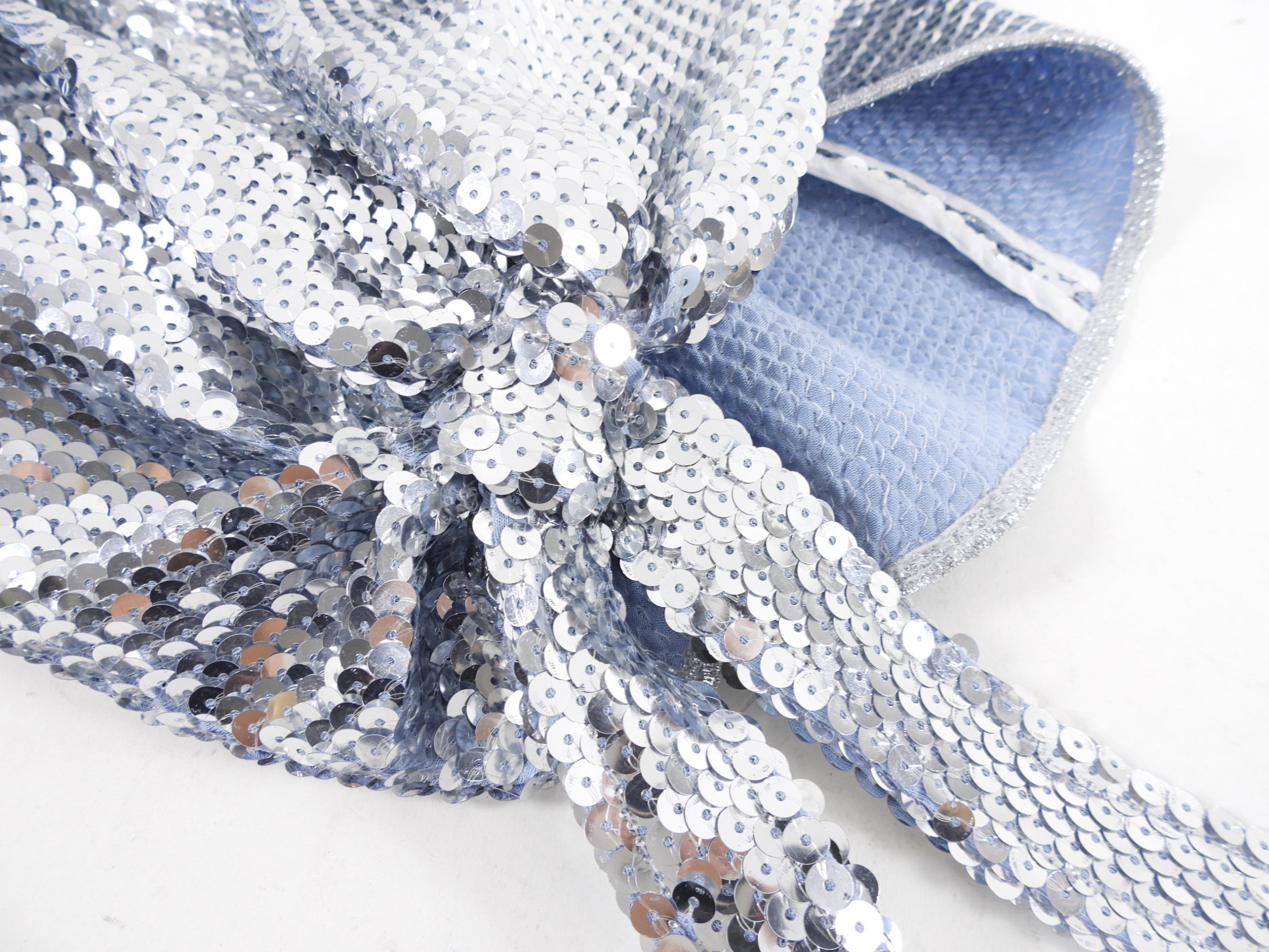 Paco Rabanne Silver Sequin Tie Crop Top - FR36 / 4