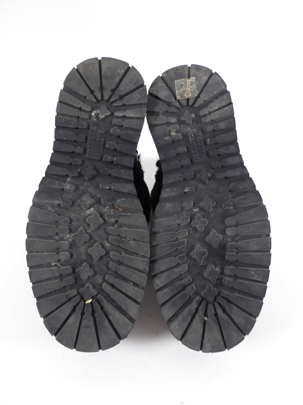 Paloma Barcelo Black Shearling Leather Platform Winter Boot - 37 / 7