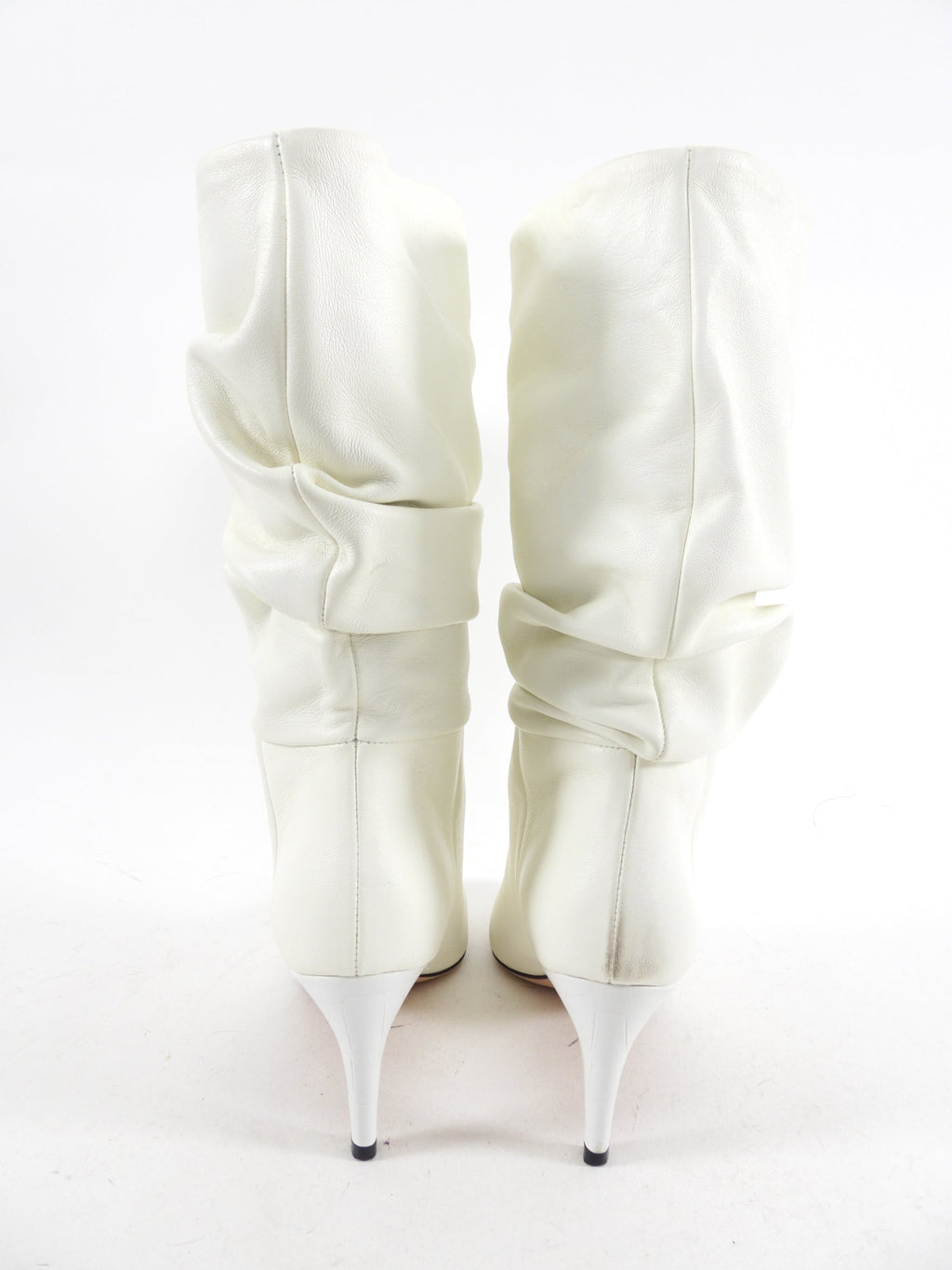 Paris Texas White Slouch Heel Boot - 38