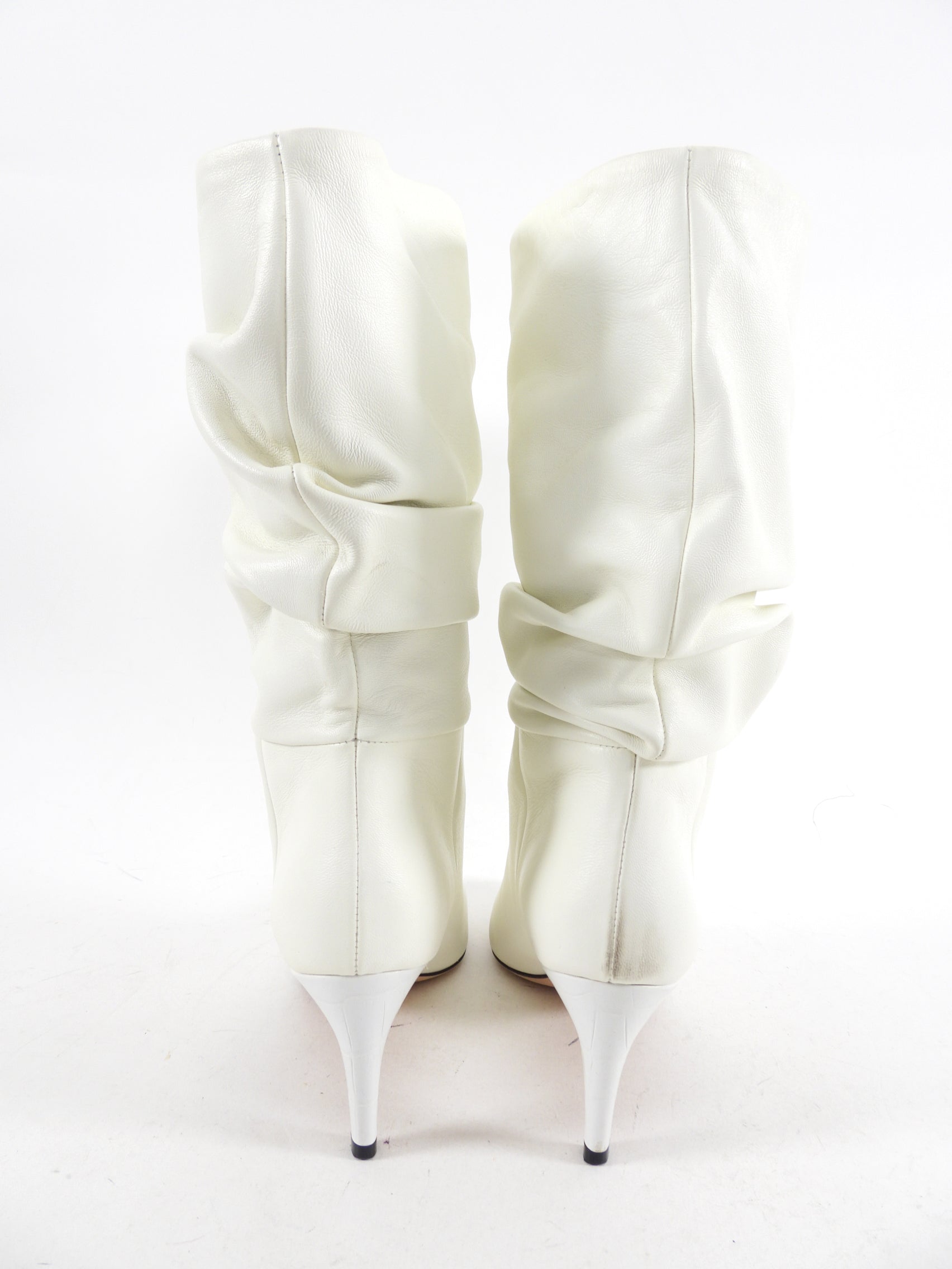 Paris Texas White Slouch Heel Boot - 38