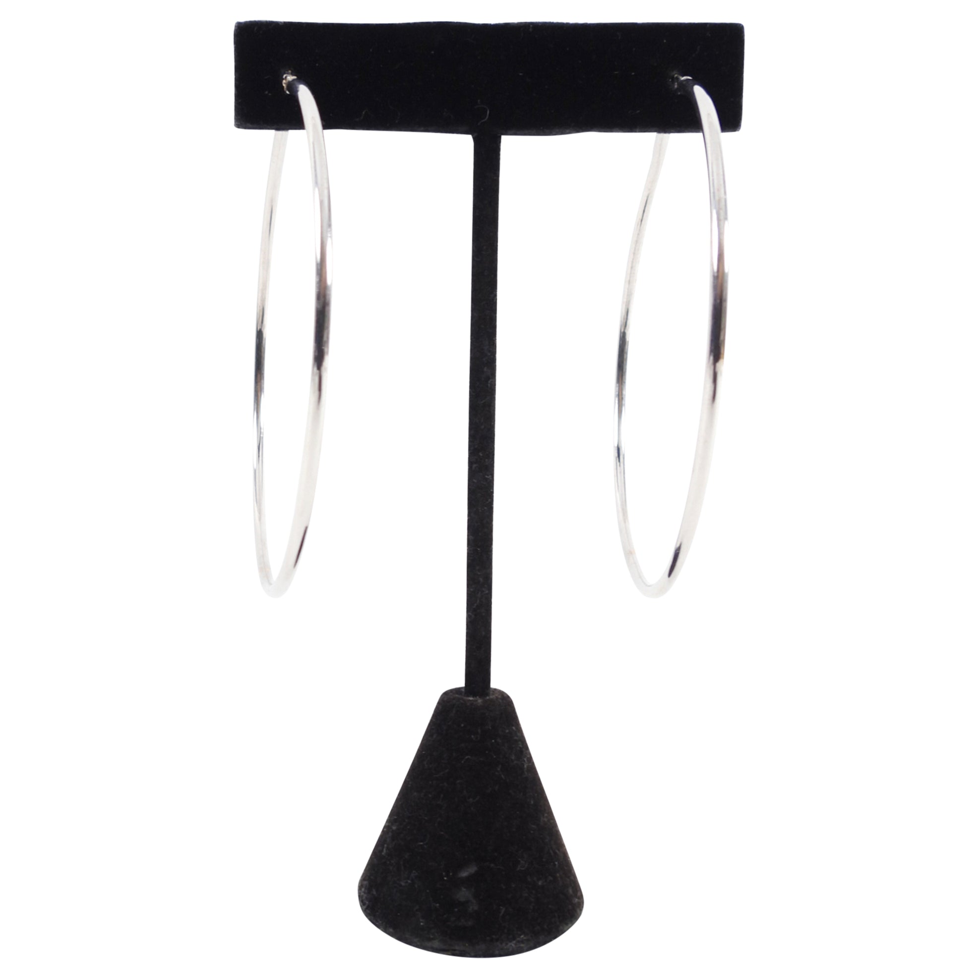 Peoples Jewellers 10kt 65mm White Gold Hoop Earrings