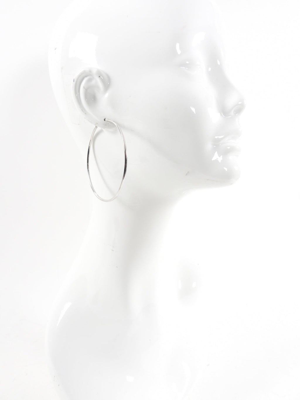 Peoples Jewellers 10kt 65mm White Gold Hoop Earrings