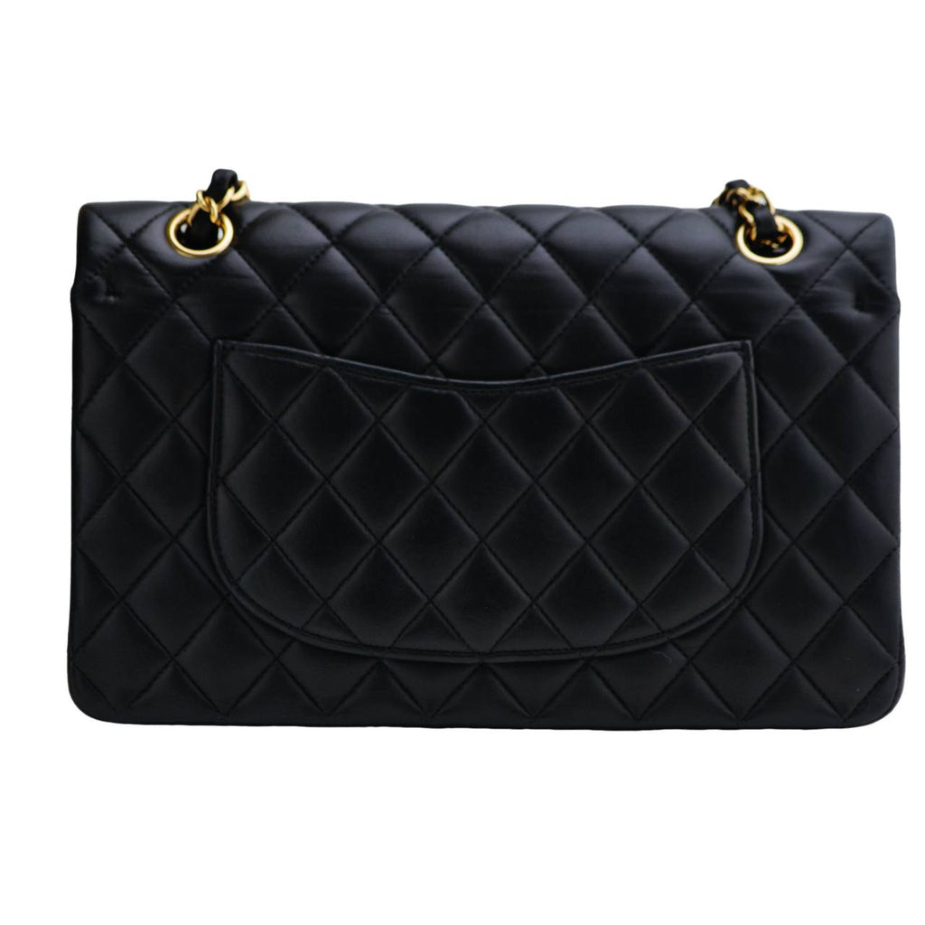 Chanel Lambskin Black Quilted Medium Classic Double Flap Bag
