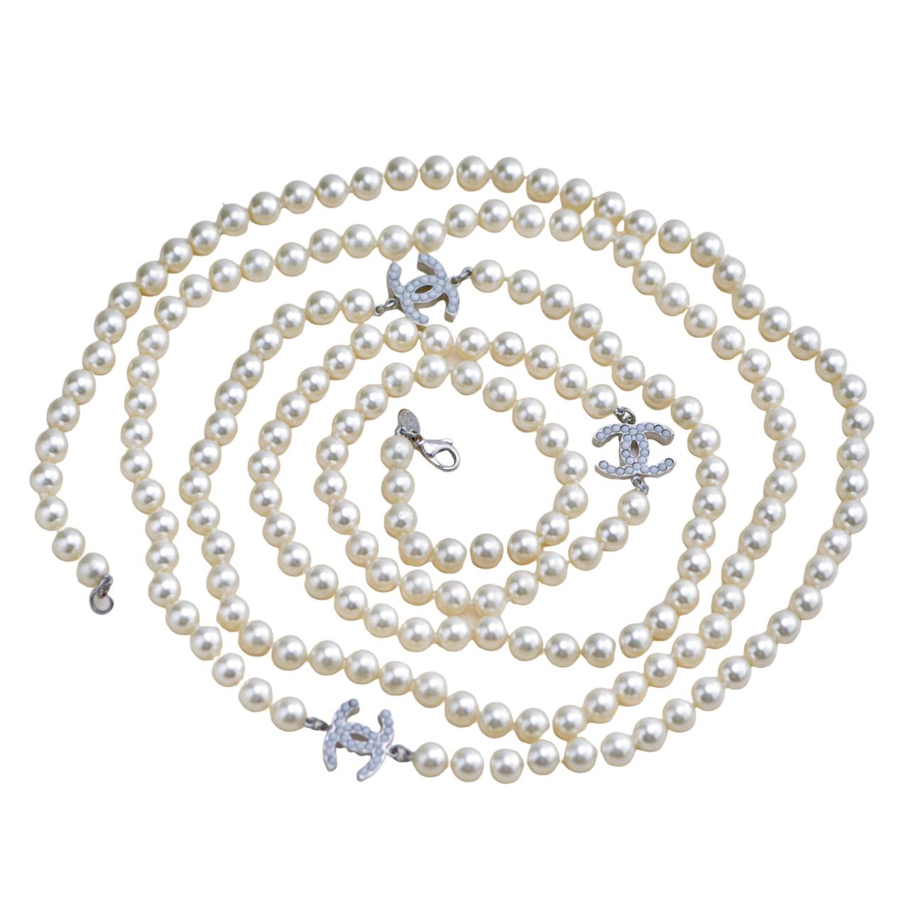 Chanel CC Collection Faux Pearl Necklace