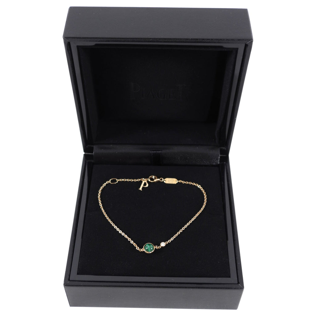 Piaget Possession 18k Rose Gold Malachite Diamond Bracelet