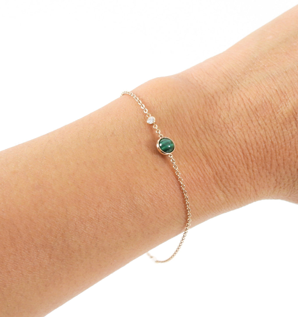 Piaget Possession 18k Rose Gold Malachite Diamond Bracelet