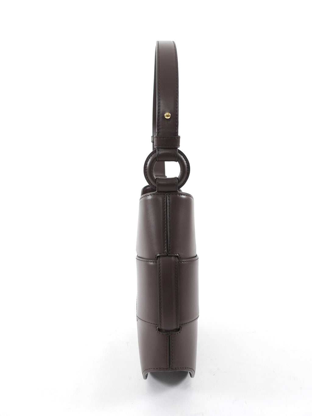 Polene Nodde Hobo Bag in Smooth Ebony Leather