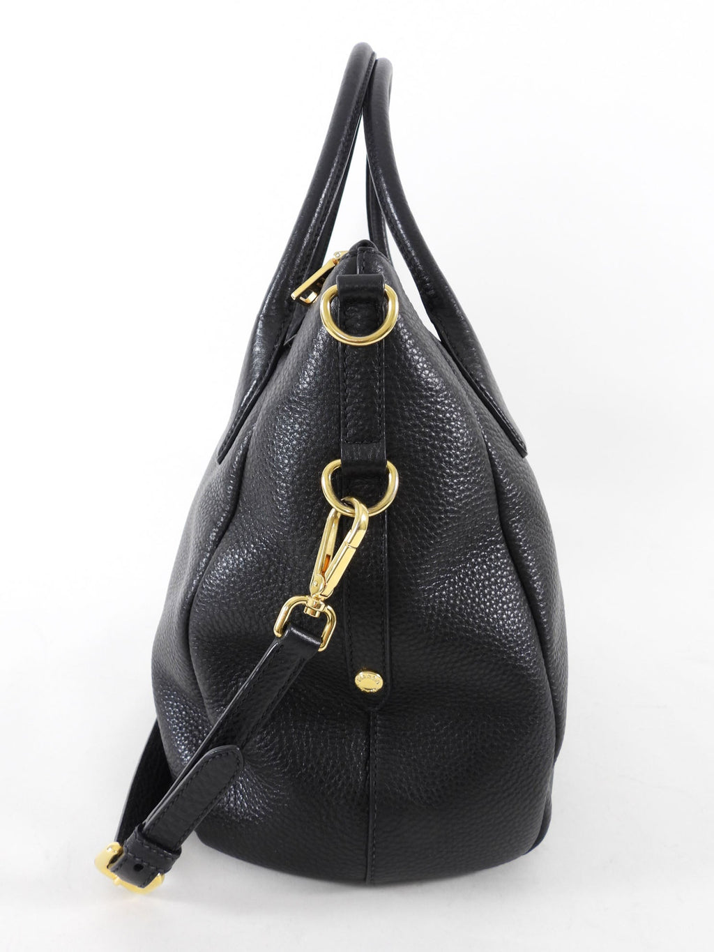 Prada Black Vitello Daino Leather Two Way Satchel Bag