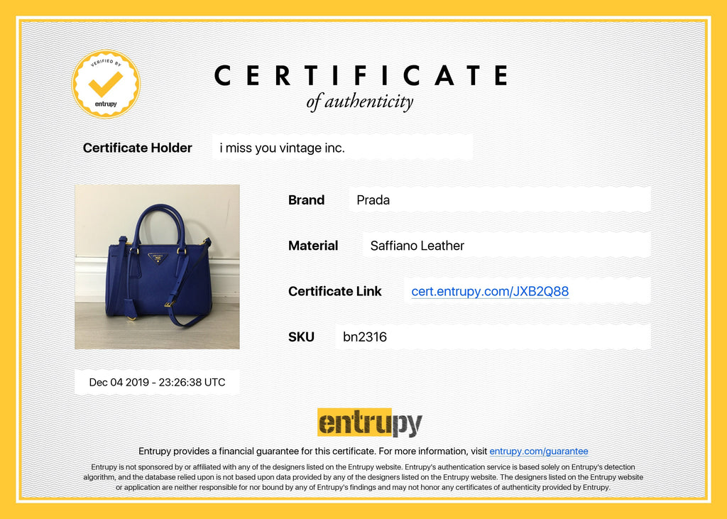 Prada Saffiano Cobalt Blue Mini Galleria Tote Bag
