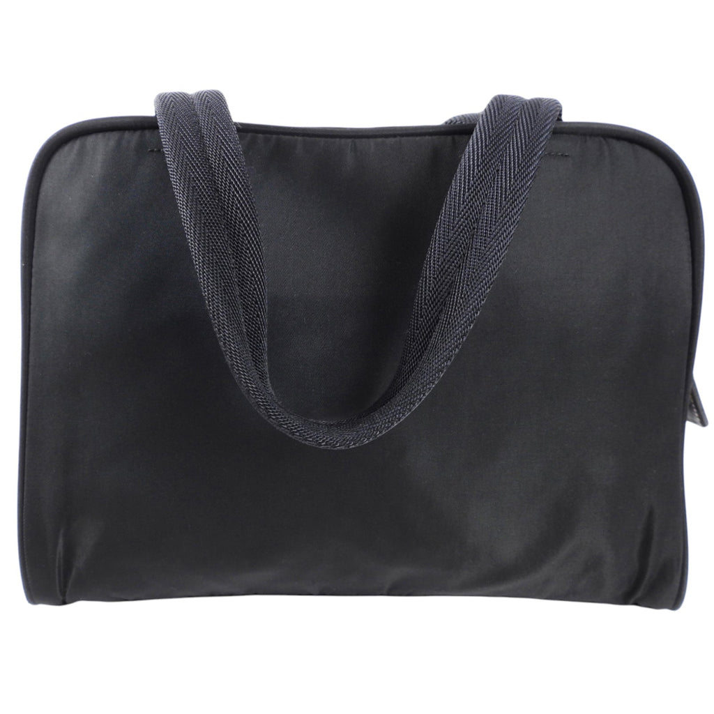 Prada Vintage Black Tessuto Nylon Zip Handbag