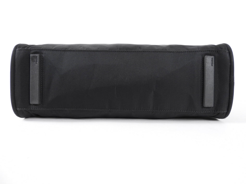 Prada Vintage Black Tessuto Nylon Zip Handbag
