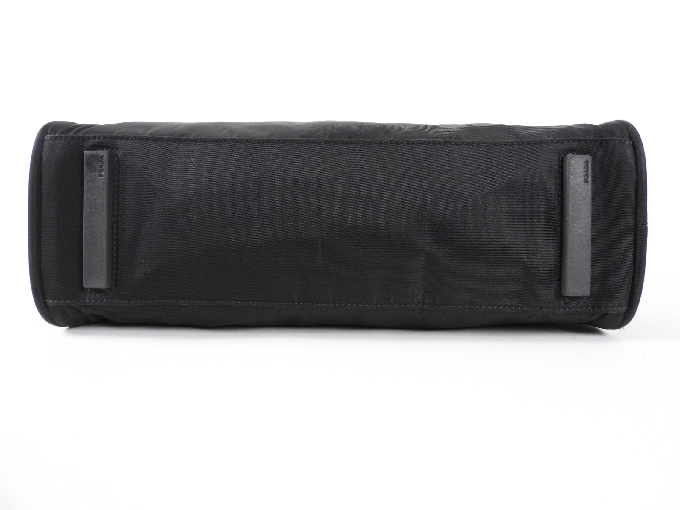 Prada Vintage Black Tessuto Nylon Zip Handbag