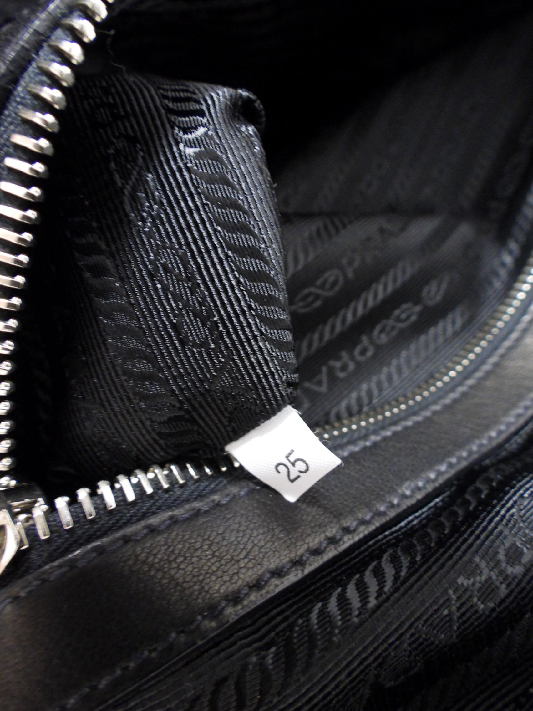 Prada Black Leather Nappa Leather Bowler Bag
