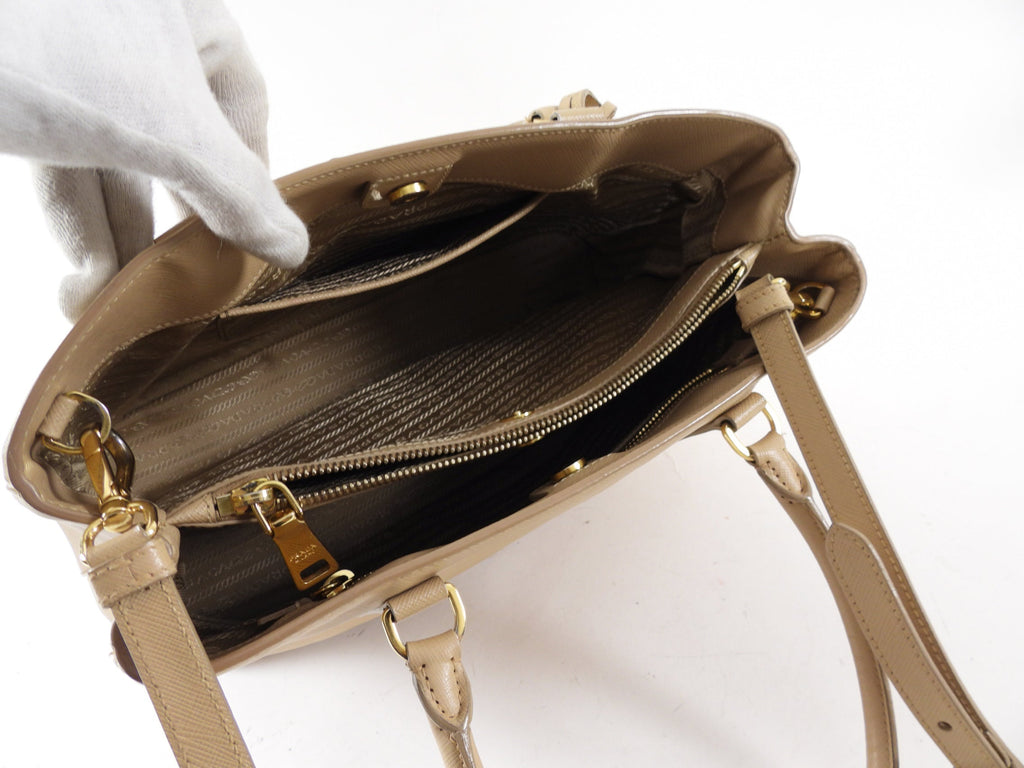 Prada Saffiano Leather Medium Nude Galleria Tote Bag