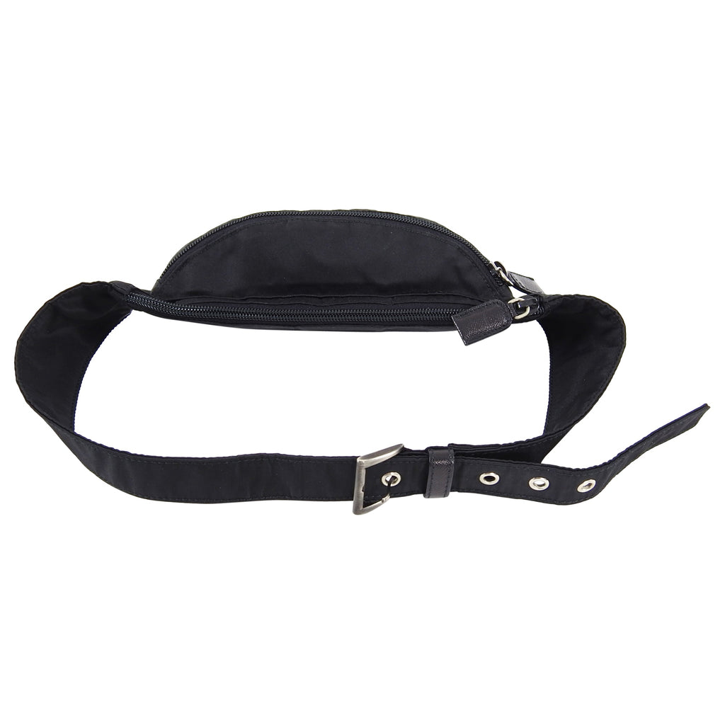 Prada Black Nylon Tessuto Vintage Belt Waist Bag