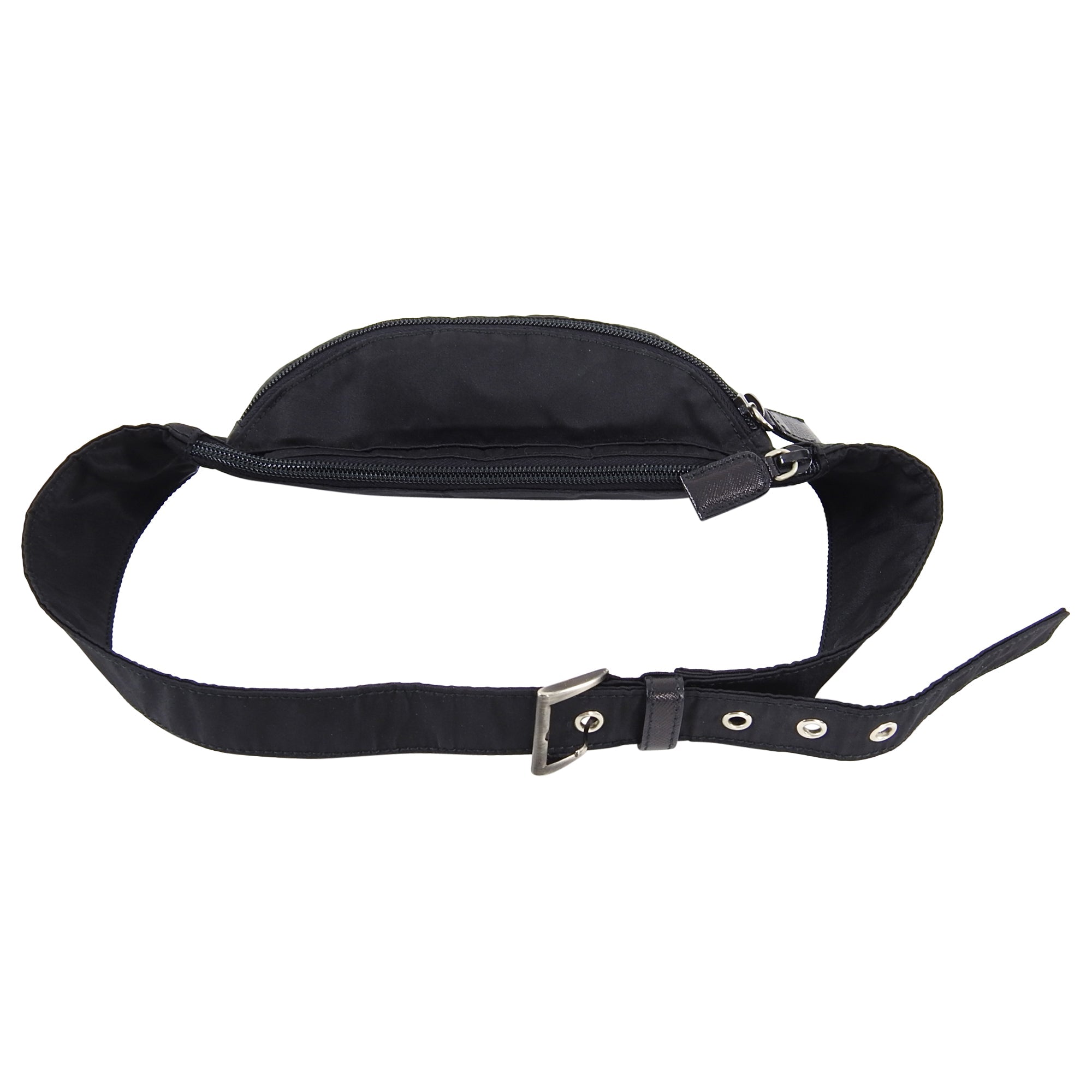 Prada Black Nylon Tessuto Vintage Belt Waist Bag