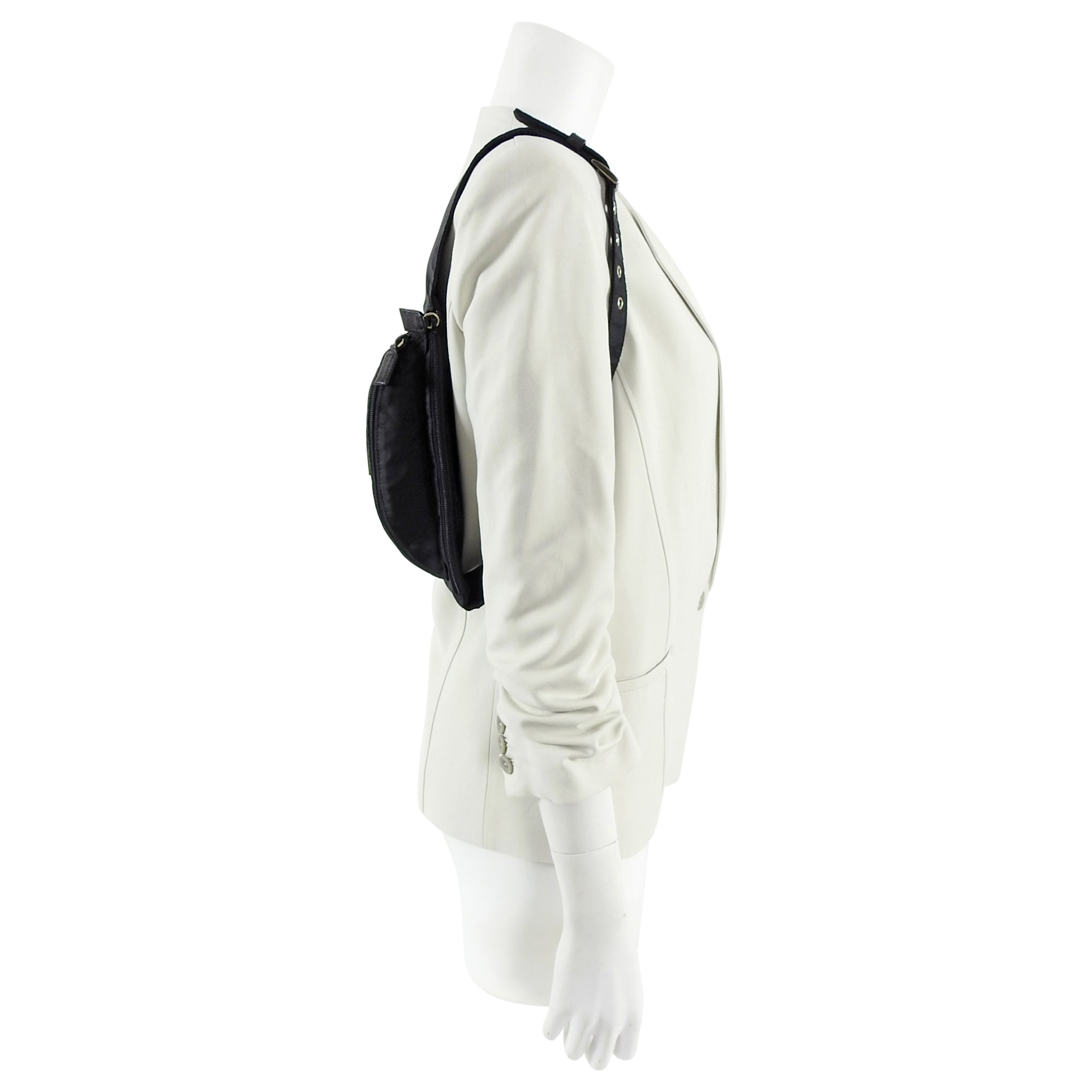 Prada Black Nylon Tessuto Vintage Belt Waist Bag