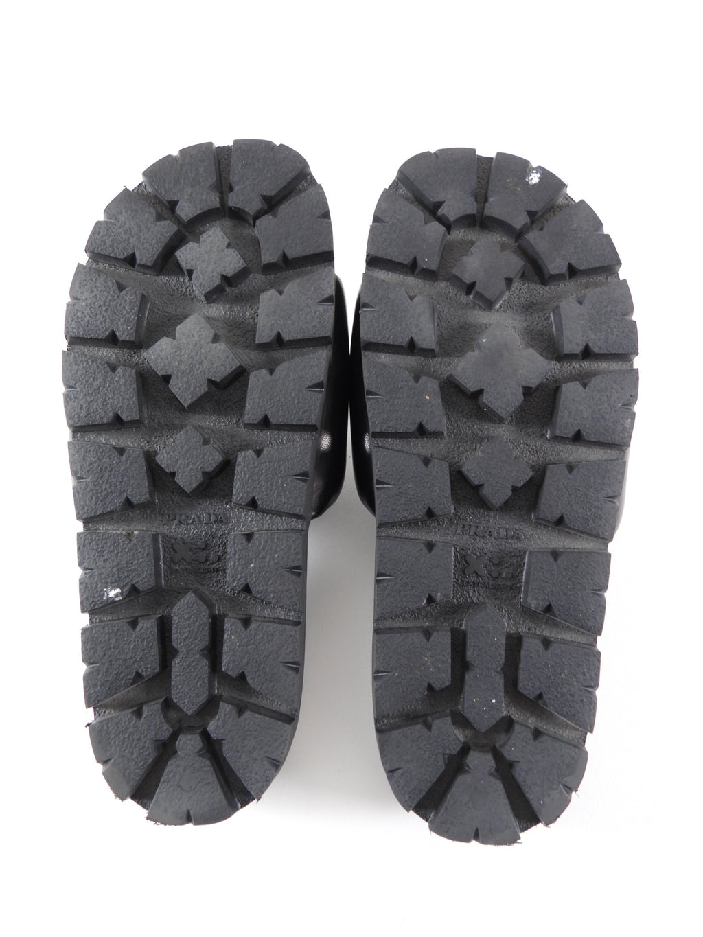 Prada Black Lambskin Leather Padded Slide Sandals - 36