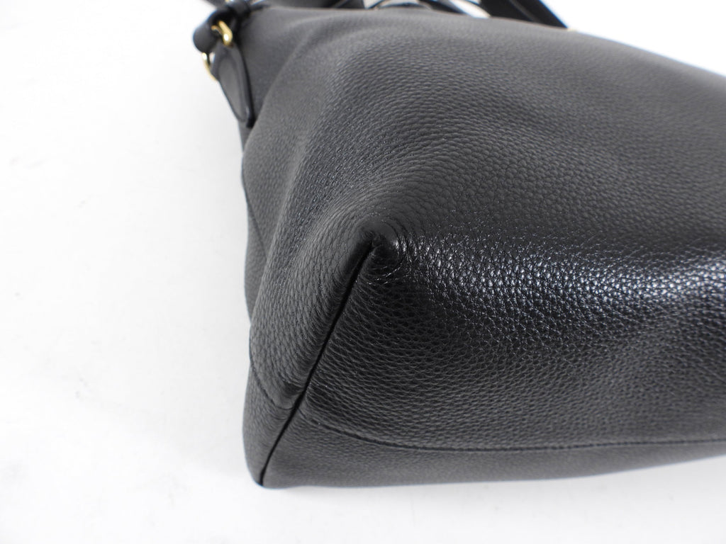 Prada Black Leather Two-Way Shoulder Bag