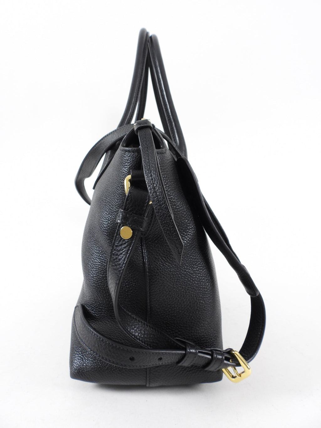 Prada Black Leather Two-Way Shoulder Bag